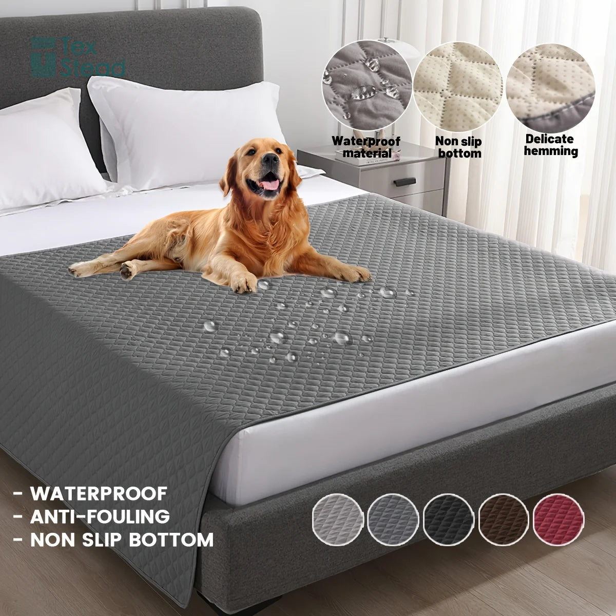 Anti-Leak & Non-Slip Dog Bed Cover – Waterproof Pet Blanket Mat, Sofa & Mattress Protector for Cats and Dogs, Furniture Couch Cover