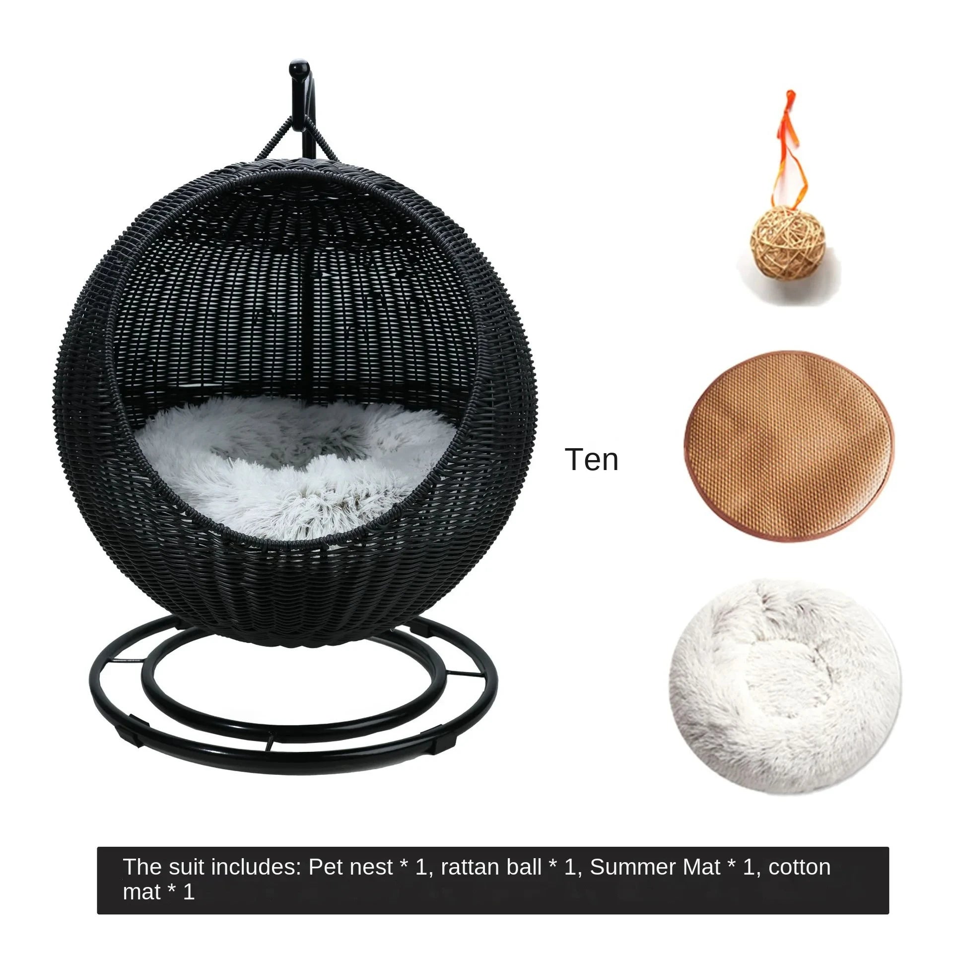 Cat and dog kennel rattan pet products Summer pet kennel cool kennel hanging cat basket four seasons universal pet mat