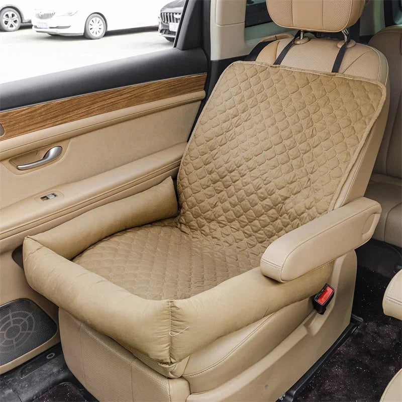 Waterproof Dog Car Seat Bed – Pet Travel Carrier Mat & Basket, Anti-Dirty Car Seat Cover for Small and Medium Dogs & Cats