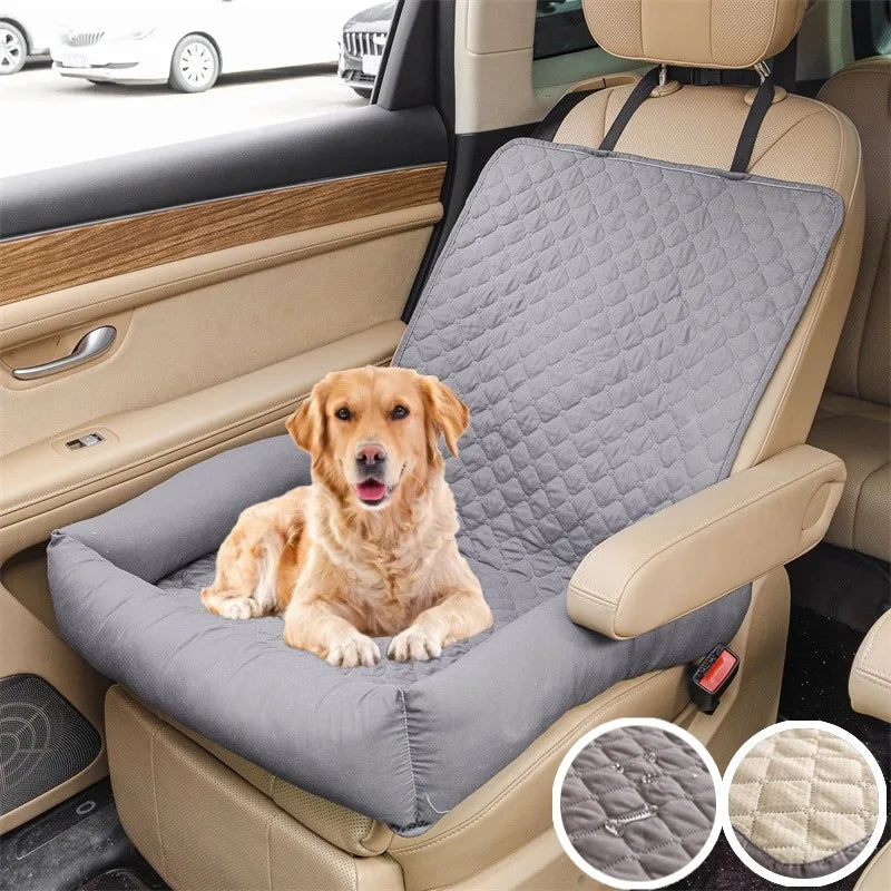Waterproof Dog Car Seat Bed – Pet Travel Carrier Mat & Basket, Anti-Dirty Car Seat Cover for Small and Medium Dogs & Cats