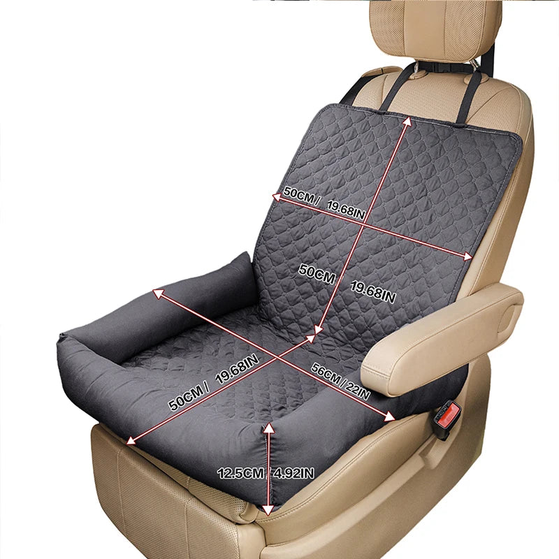 Waterproof Dog Car Seat Bed – Pet Travel Carrier Mat & Basket, Anti-Dirty Car Seat Cover for Small and Medium Dogs & Cats