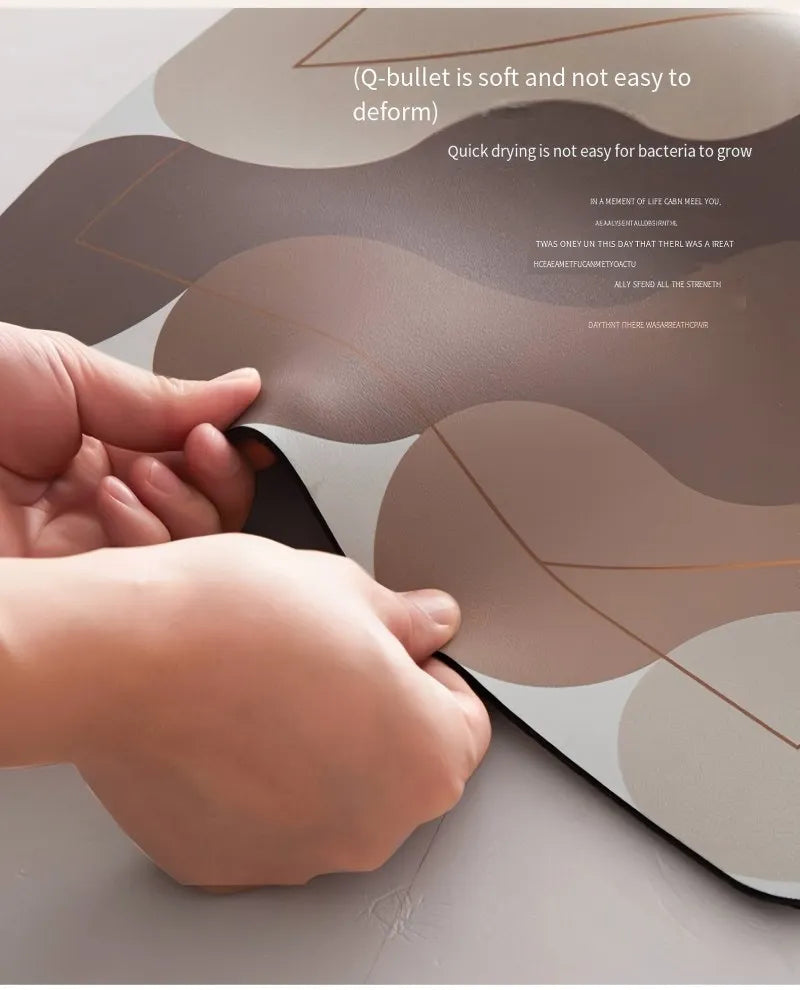 Cartoon Pet Food Mat – Non-Slip Water-Absorbing Floor Mat for Dogs & Cats, Wear-Resistant, Easy to Clean, Anti-Leak Design