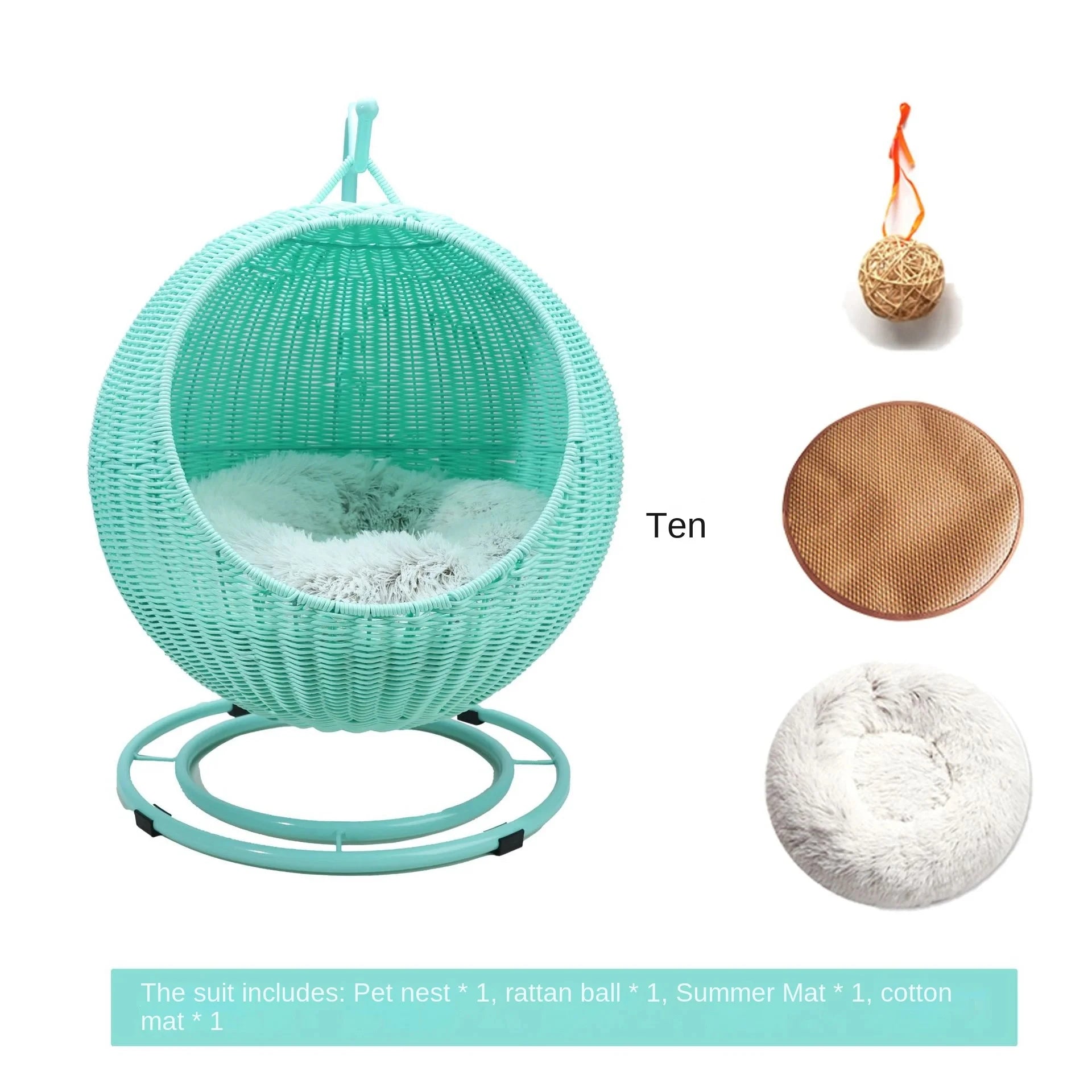 Cat and dog kennel rattan pet products Summer pet kennel cool kennel hanging cat basket four seasons universal pet mat